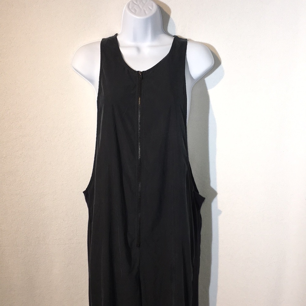 Super soft front zip sleeveless jumpsuit